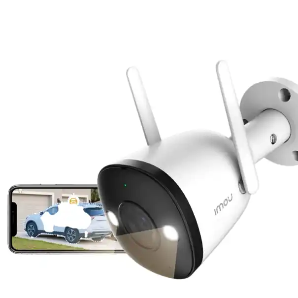 Cameră IP de securitate cu detecție a vehiculelor 5 MP obiectiv de 3,6 mm DC 12V albă supraveghere exterioară cu IR 10 m și zoom de 8x | Comandă online