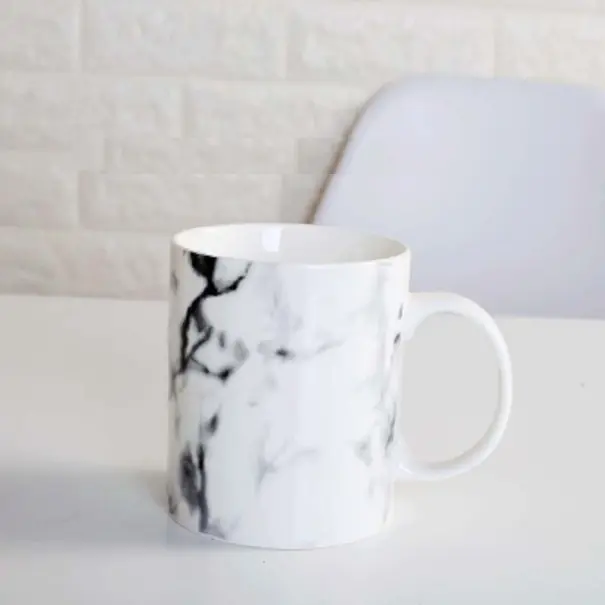 Calitate premium - Cană din ceramică marmorată