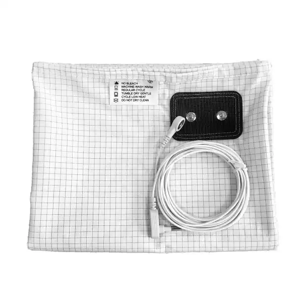 Cearceaf antistatic conductiv 60 x 265 cm Cearceaf din bumbac cu fir de argint Perna conductivă cu cablu de împământare - Calitate de top