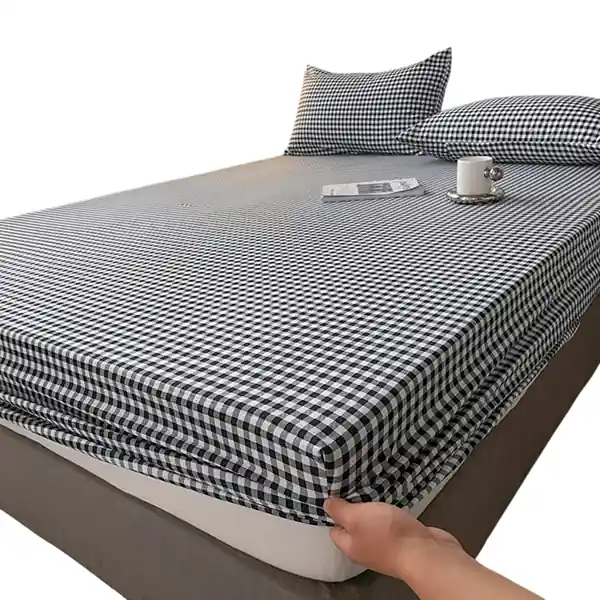 Cearceaf elastic 180 x 200 x 30 cm Cearceaf elastic pentru saltea Bumbac poliester Antiderapant cu elastic pe margine Colorat - Reducere specială