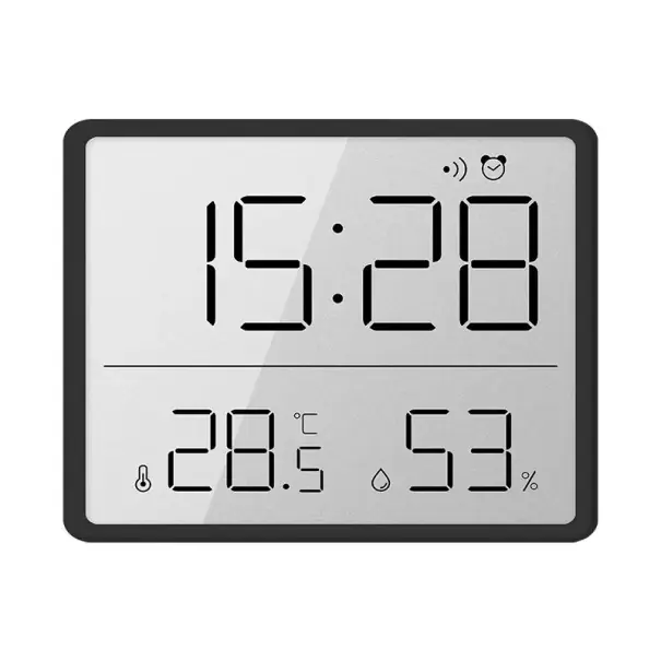 Favoritul clienților - Ceas de birou cu ecran mare, termometru digital și alte funcții 9,3 x 7,3 x 1,5 cm plastic ABS