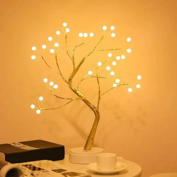 Copacul LED iluminat decorativ din plastic Decoratiune stilata pentru interior pe masa si raft - Premium
