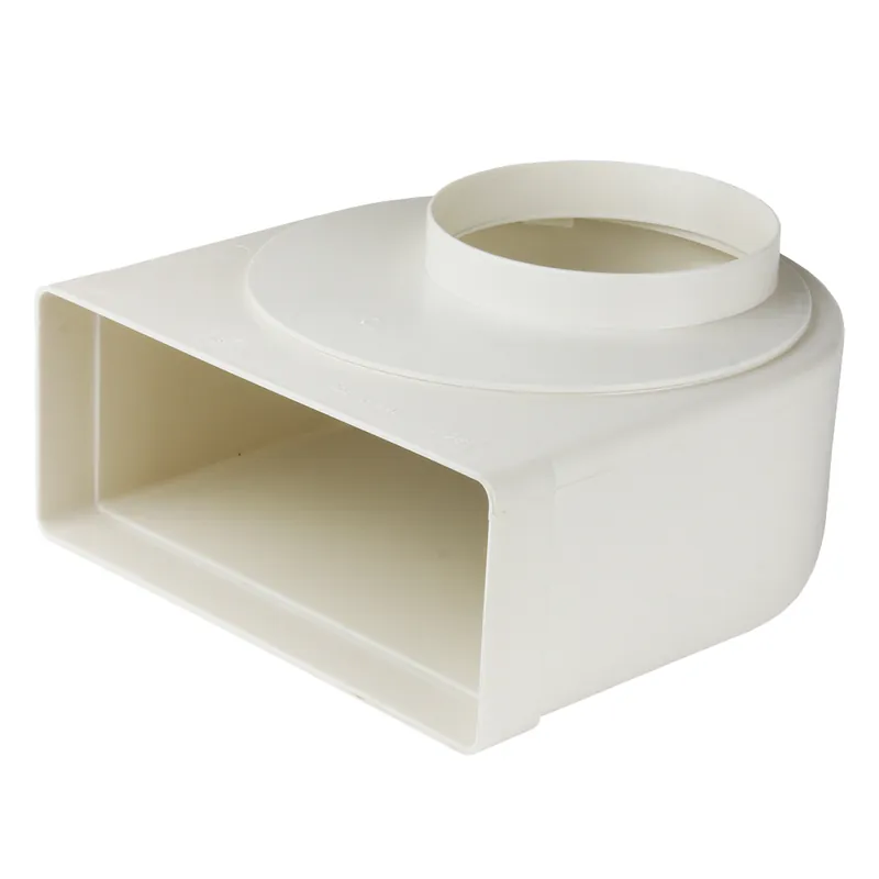 Comandă azi - Reducție 90° PVC din circular la rectangular Ø 150 mm / 220x90 mm, rotativ