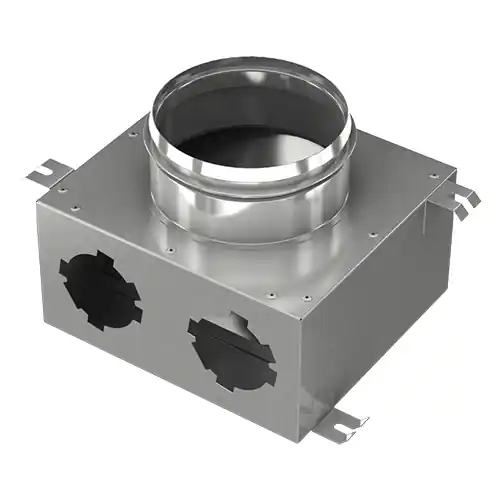 Cutie de distribuție metalică pentru conectarea sistemului Flexitech Ø 75 mm cu 2 ieșiri - Lansare recentă