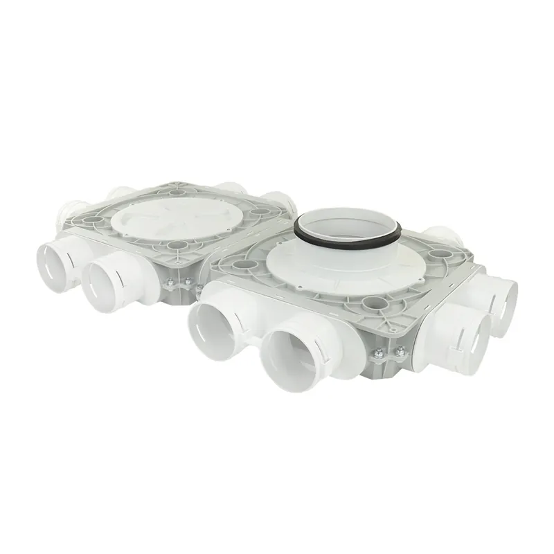 Calitate profesională - Cutie de distribuție dublă din plastic Dalap Flexitech PADB, 12 iesiri Ø 75 mm, flansa Ø 150 mm