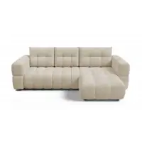 Coltar in forma de L tapitat cu material pet friendly Alias crem L264 x 160cm - Economisește acum