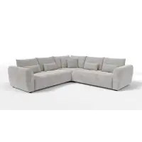 Coltar simetric tapitat cu Chenille Sajma 15 Bej L306x306cm Trezzo | Ultima șansă