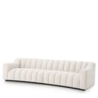 Canapea fixa Kelly L Eichholtz tapitata cu Stofa boucle Crem L300cm - Acum disponibil