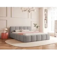 Preț de ofertă | Pat 120 x 200 tapitat cu Stofa Loop Gri Aeris