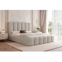 Premium | Pat 200 x 200 tapitat cu Textil Vibe Gri Aveline