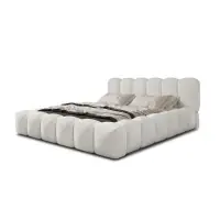 Pat 140x200 tapitat cu Stofa boucle Alb Dallas | Bestseller