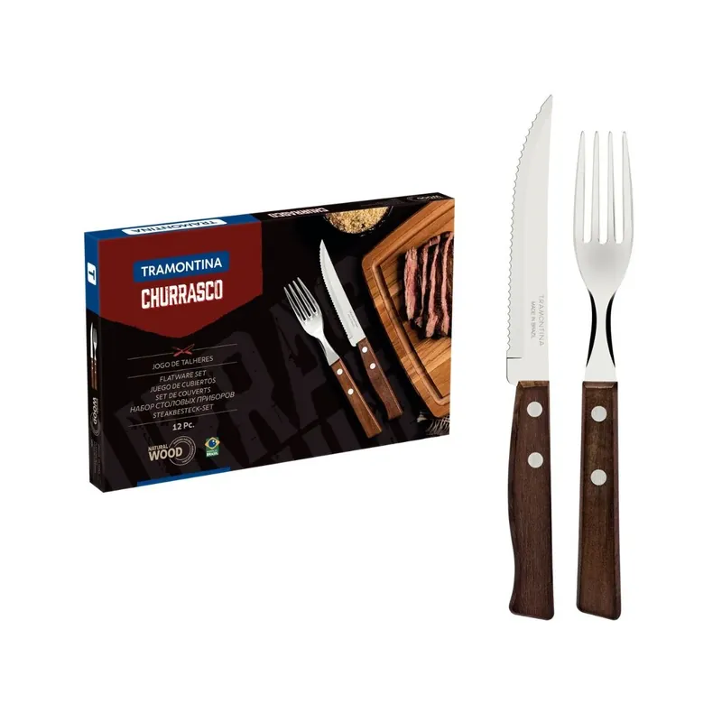 Alegerea clienților | Set tacamuri pentru friptura, 12 piese, Tradicional Steak-/Pizza Tramontina