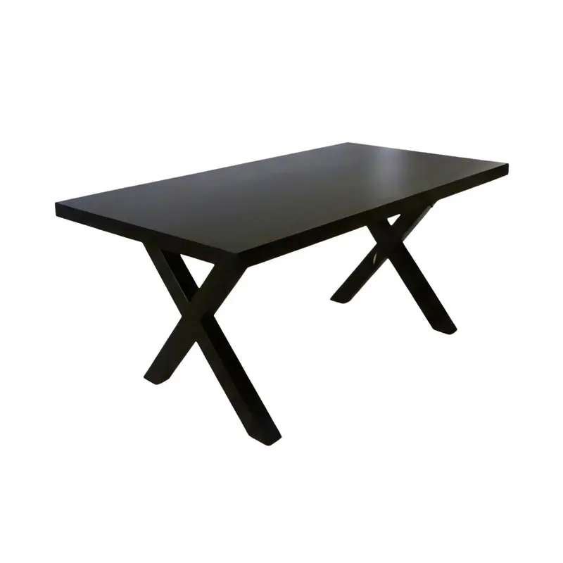 Plată securizată | Masa de dining neagra 160x90 cm din lemn de mango Chakra X Haro