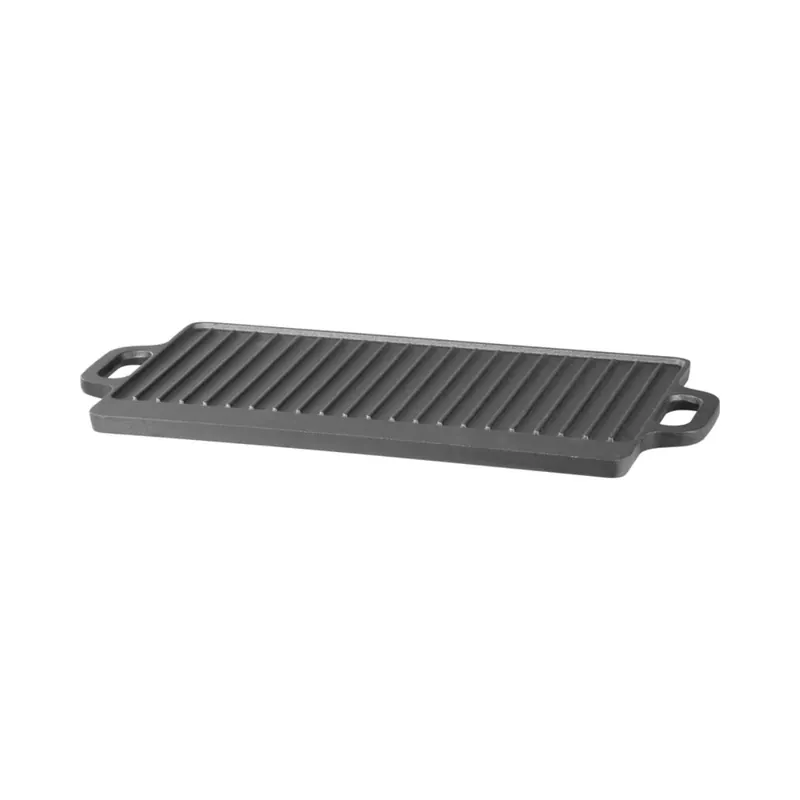 Bestseller | Tava cu functie dubla (grill/plita) din fonta cu manere 505x235x15 mm Castora MagicHome