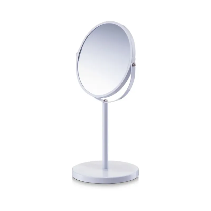 Acum disponibil | Oglinda cosmetica cu 2 fete, alba, din metal, Ø17, Cosmetic Mirror Zeller