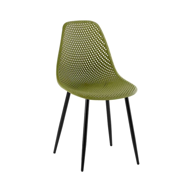Scaun terasa/gradina verde-oliv din polipropilena si metal Solaris Haro | Expediere rapidă
