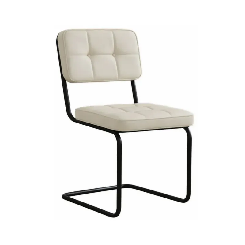 Disponibil acum | Scaun living/dining crem din piele artificiala si metal Oslo View Haro