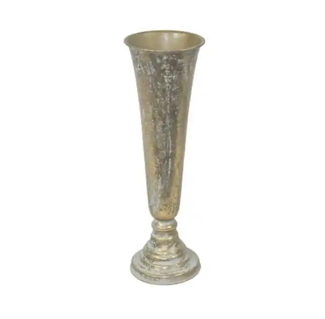 Vaza metalica aurie, 49 cm - Livrare imediată