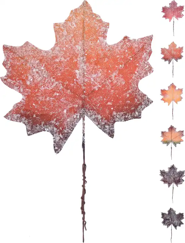 Top vânzări | Ornament, frunza cu sclipici, 24x26 cm