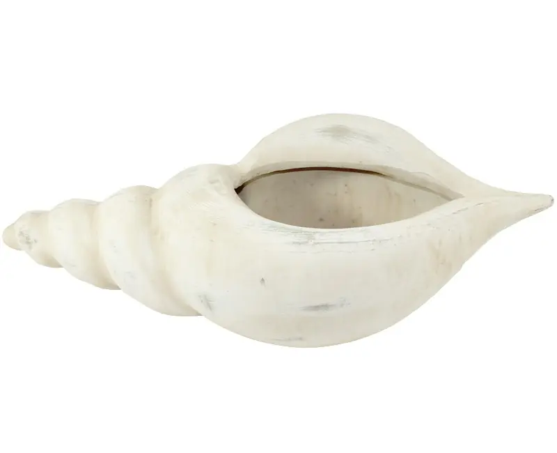 Reduceri - Ghiveci de piatra antichizat, forma scoica, 14.5x45x18 cm