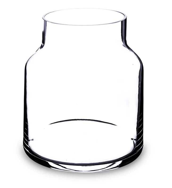 Vaza sticla, transparenta, 15.5x14x14 cm | Comandă rapid