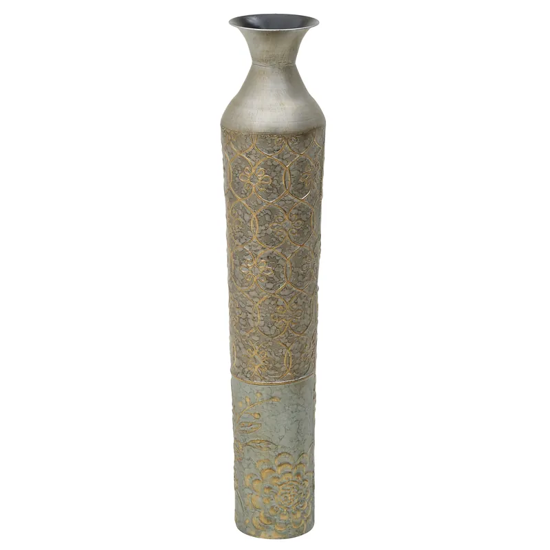 Vaza metalica, auriu antichizat, 14x71 cm - Economii suplimentare