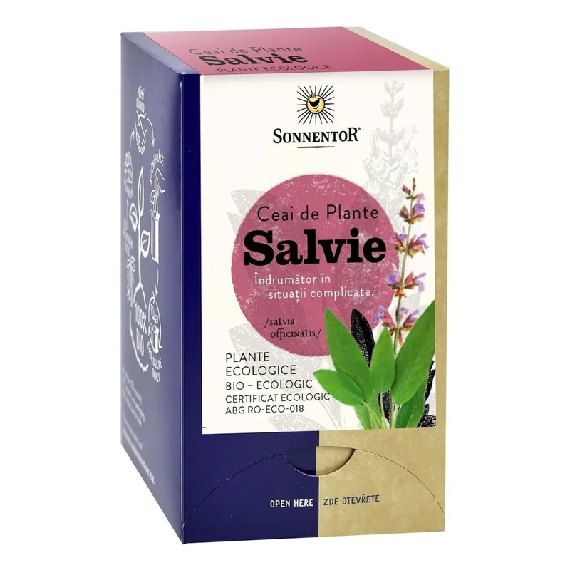 Ceai Plic Plante Salvie 18Plic Ai Eco. Sonnentor - Retur simplu