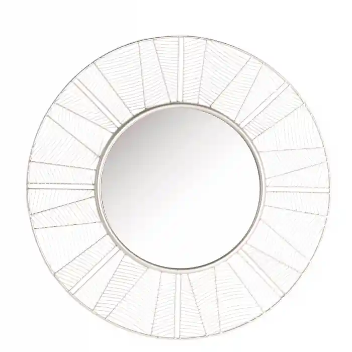 Oglinda rotunda Art Deco Auritz argintiu 81x2x81 cm - Recomandare