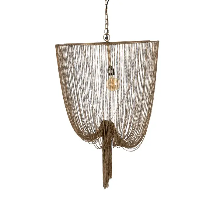 În stoc | Lustra din metal auriu 60 X 60 X 80 CM