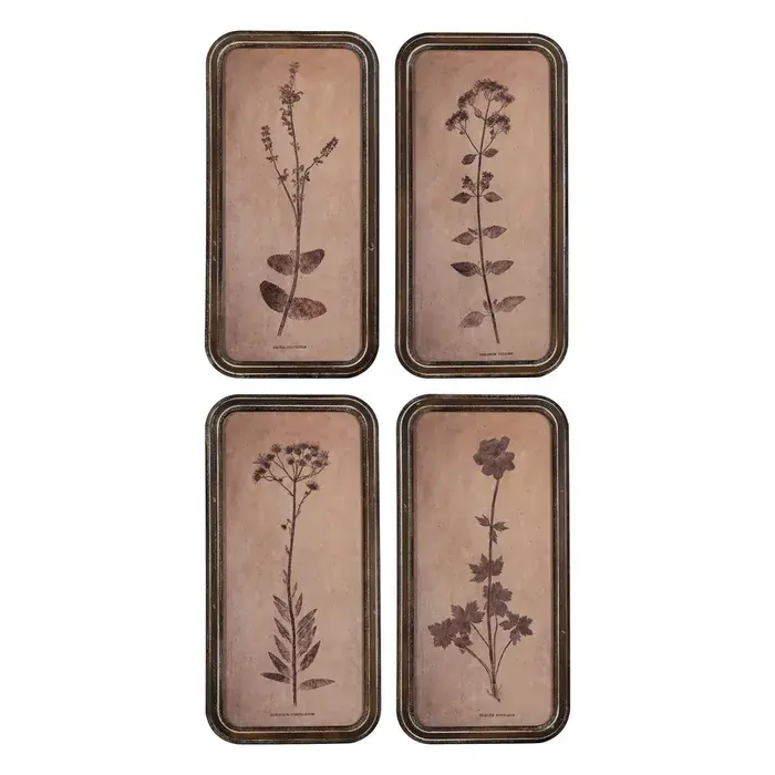 Acum disponibil - Set de 4 tablouri cu flori imprimate 30 X 2 X 60 CM