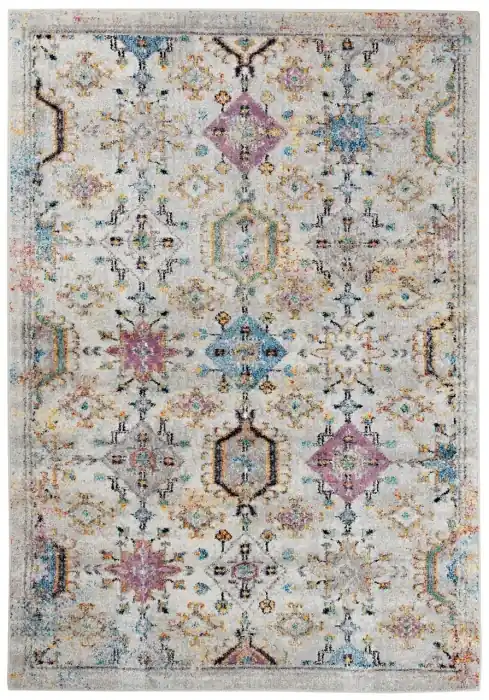 Lansare recentă | Covor bej multicolor in stil oriental 300x200 cm Mamoo D