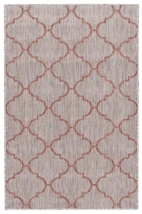 Nu rata - Covor interior exterior teracota in stil rustic 170x120 cm Flatweave Trellis
