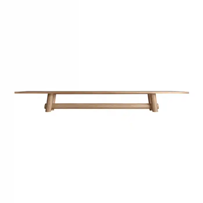 Livrare imediată | Masa dining SULLY din stejar deschis 600 x 120 x 76 cm