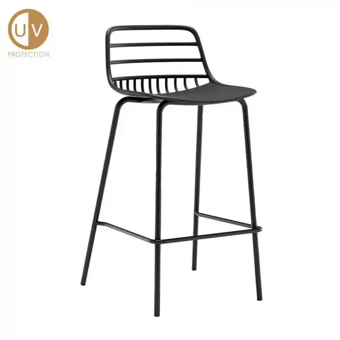 Produs vedetă - Set de 4 scaune de bar negre Candy 44x40x88 cm