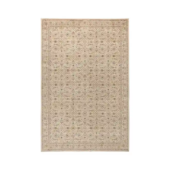 Ofertă specială - Covor dreptunghiular bej cu model clasic simetric 300 x 200 cm