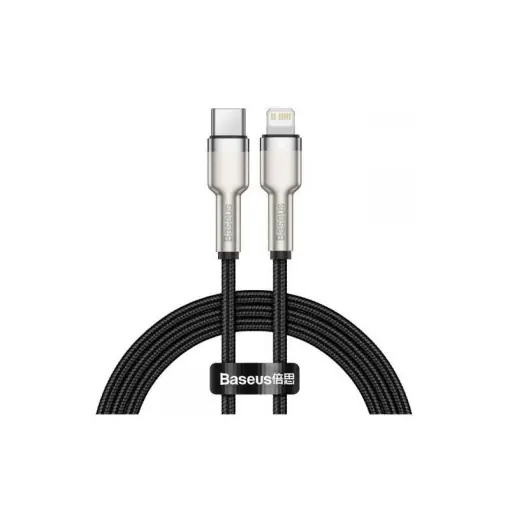 CABLU alimentare si date Baseus Cafule Metal, Fast Charging Data Cable pt. smartphone, USB Type-C la Lightning Iphone PD 20W, 2m, negru - Direct din fabrică