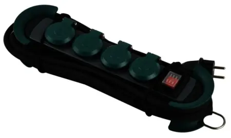 Livrare expres - HOOK Outdoor 4xCEE7/3 verde 4,0m CEE7/7