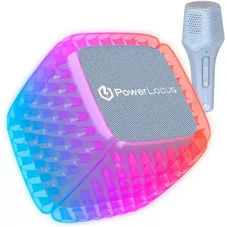 Nu rata | PowerLocus Set Boxa portabila Aero Bluetooth cu microfon wireless Albastru (waterproof)