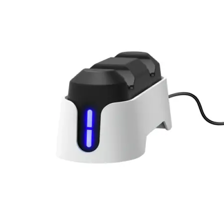 Comandă azi | Dock dual incarcare Trust GXT 228 pentru controller PS5, material ABS, greutate 178g, alb
