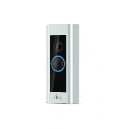 Sonerie inteligentă Ring, Alexa, video HD, microfon și difuzor integrate, Argintie, cu fir | Plată securizată