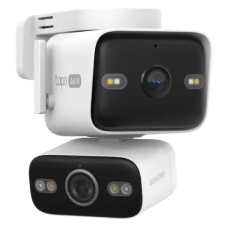 Outdoor Dual Lens Pan/Tilt Security Camera TP Link, Fixed Lens 1/2.7" CMOS Sensor, Pan-Tilt Lens 1/2.7" CMOS Sensor, Fixed Lens 4K (3840 × 2160px), Pan & Tilt Lens 4K (3840 × 2160px), frame rate 15 fps, 1× 100 Mbps RJ45 Port on Camera - Cumpără în siguranță