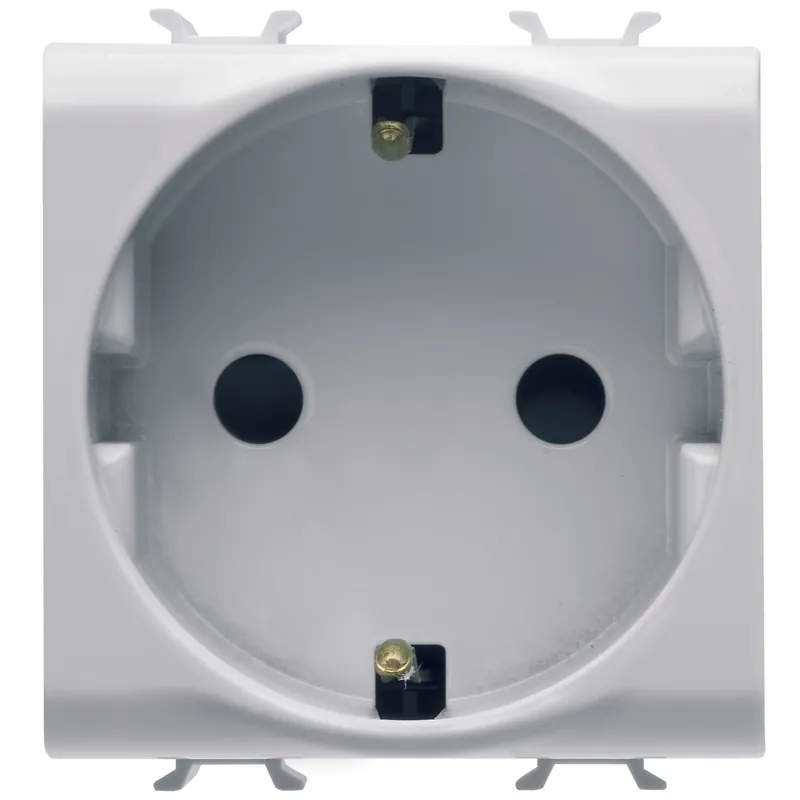 Disponibil | Priza modulara shuko 2m Gewiss Chorus alb GW10241