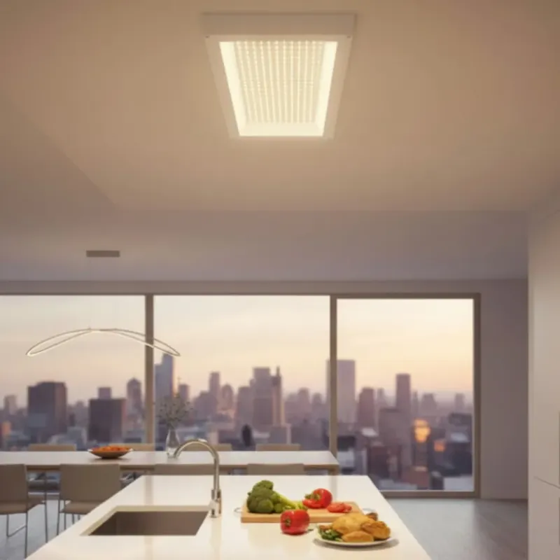 Stoc pe terminate | Plafoniera LED Bucatarie, 24W (Echivalent 200W), 1920lm, Lumina Alba Rece