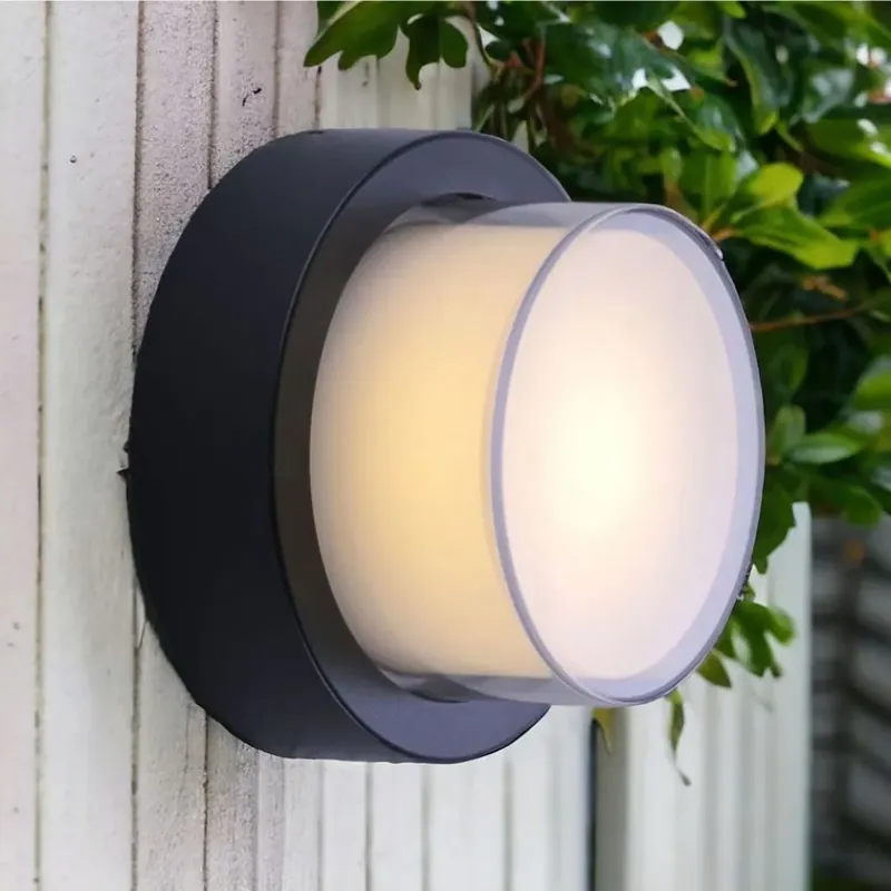 Aplica rotunda de exterior, Ø160mm, 12W=75W, 3000K, lumina calda, IP65 | Calitate premium