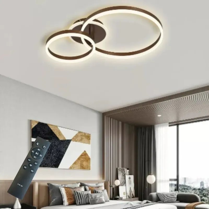 Calitate de top | Lustra Led cercuri 95w/5100lm cu Telecomanda 300+500mm
