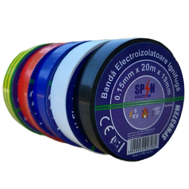 Retur gratuit | Banda Izolier Multicolora Ignifuga 19X0.15mm 20M