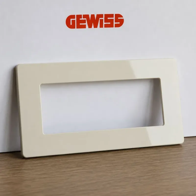 Rama ornament 6 module, Migdala lucios, Gewiss System Pura GWC25106TAL - Plată sigură