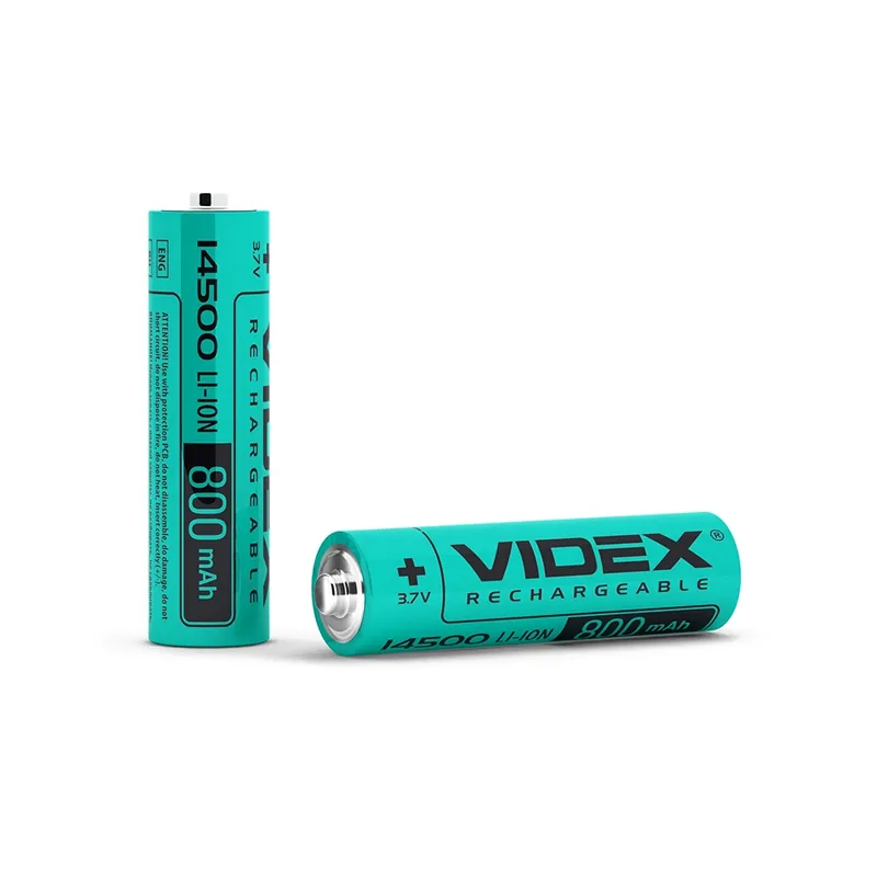 Acumulator Li-ion VIDEX 14500, 3.7V, 800 mAh, fara protectie, bulk 1 bucata | Recomandare