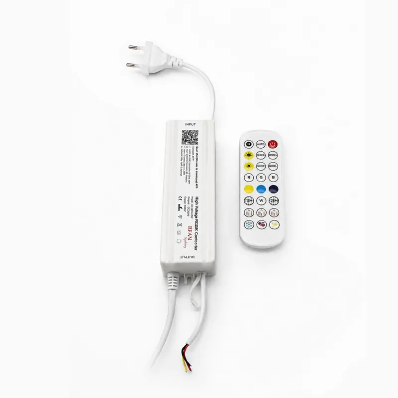 Controller banda LED RGBIC 220V IP65 RF-CONTROL-RGBIC-100M cu telecomanda si aplicatie mobila | Noutate în ofertă