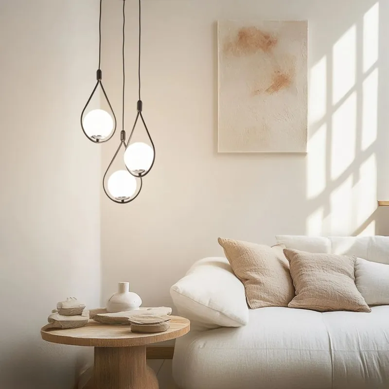 Reducere mare - Lustră pendul neagră 3xE27 cu design tip picătură